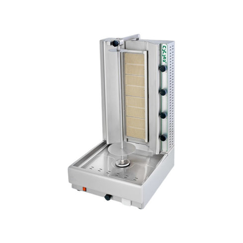 Machine à kebab gaz 5 zones 530x640x1150mm