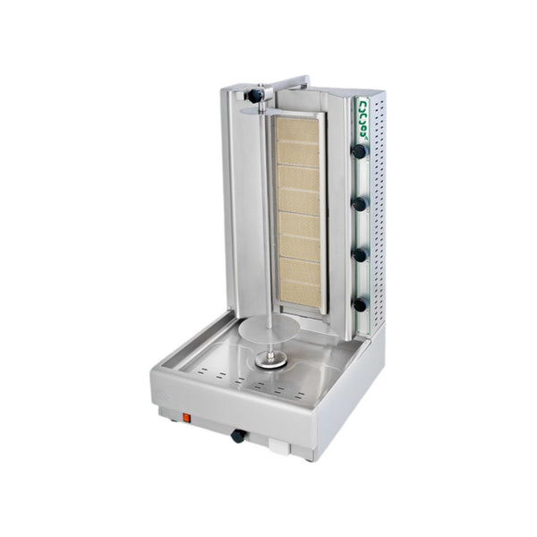 Machine à kebab gaz 5 zones 530x640x1150mm