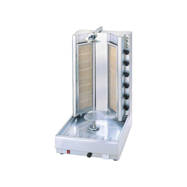 Machine à kebab gaz 18 zones 530x720x1000mm