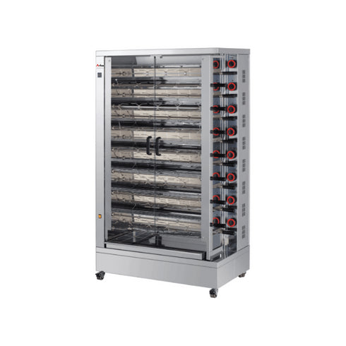 Rôtissoire à gaz 75/90 volailles sur roulettes