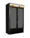 Armoire réfrigérée à boisson positive +2/+8°C noire 2 portes battantes