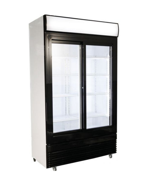 Armoire réfrigérée à boisson positive +2/+8°C blanche 2 portes battantes