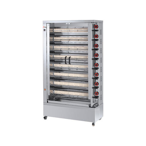 Rôtissoire à gaz 40/48 volailles sur roulettes