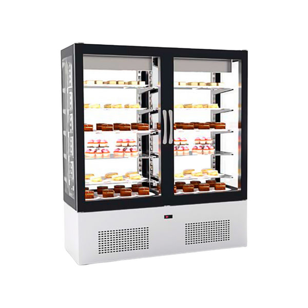Vitrine réfrigérée à pâtisserie -20/+5°C - 2 x 6 niveaux - 1250