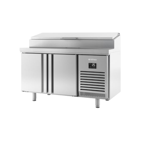 Saladette réfrigérée positive -2/+8°C 2 portes 1468x700x850mm