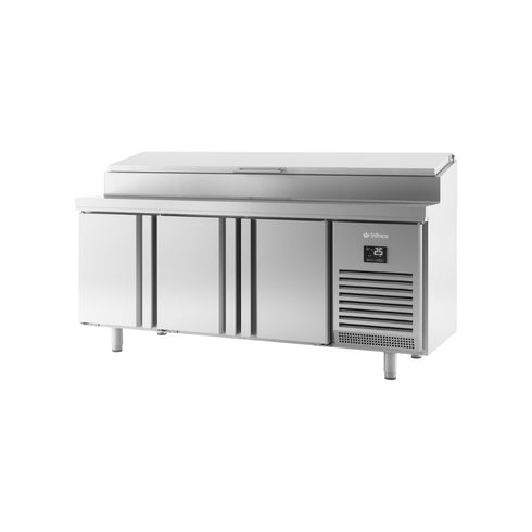 Saladette réfrigérée positive -2/+8°C 3 portes 1960x700x850mm