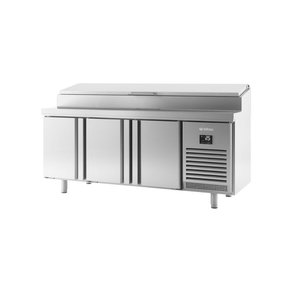 Saladette réfrigérée positive -2/+8°C 3 portes 1960x700x850mm