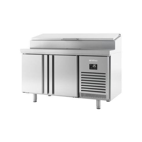 Saladette réfrigérée positive 2 portes -2/+8°C 1468x600x1100mm