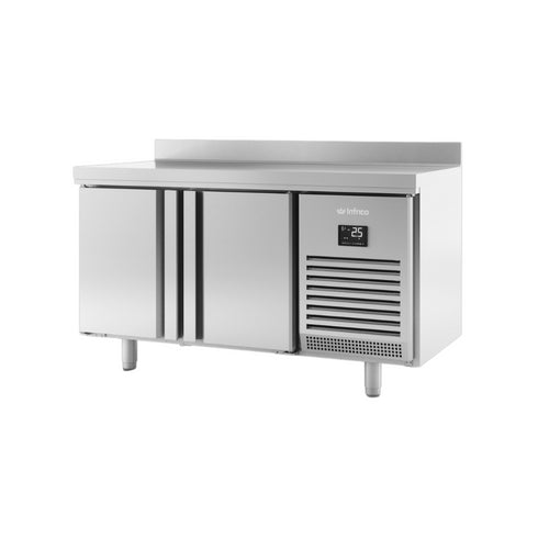 Desserte réfrigérée positive -2/+8°C 2 portes 1468x600x850mm