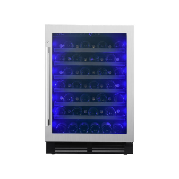 Cave à vin inox 1 zone - 54 bouteilles - +5/+18°C