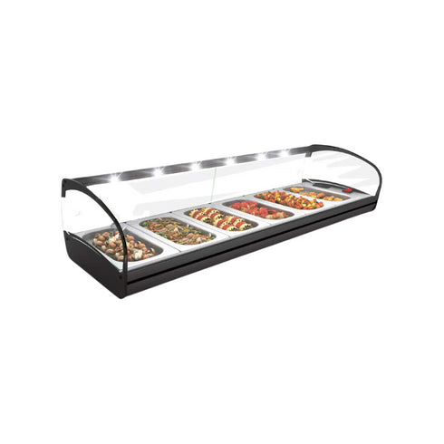 Vitrine chaude bain marie FOOD Shark à poser 4 GN 1/3 - 840