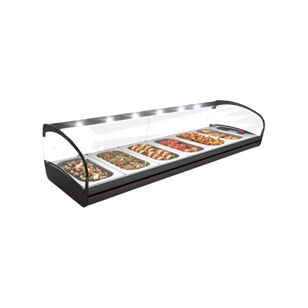 Vitrine chaude bain marie FOOD Shark à poser 4 GN 1/3 - 840