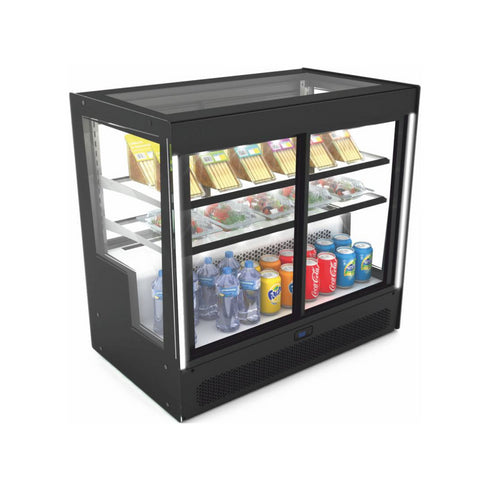 Vitrine murale réfrigérée ouverte + accès arrière 3 niveaux - 1015