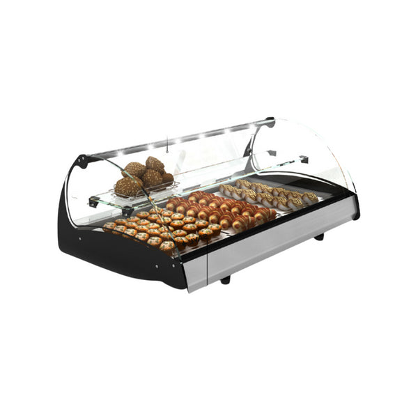 Vitrine chaude à poser + étagère neutre 2 niveaux - 690