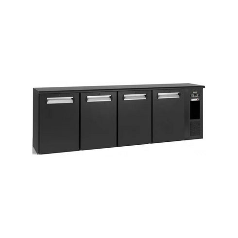 Arrière-bar 4 portes pleines anthracite
