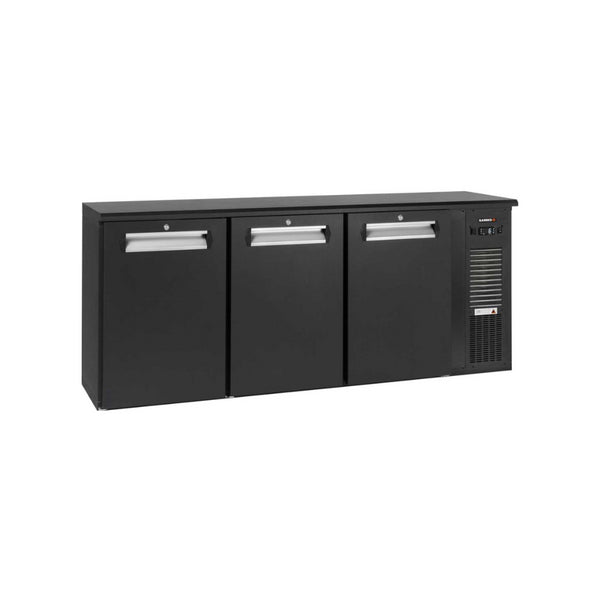 Arrière-bar 3 petites portes pleines anthracite