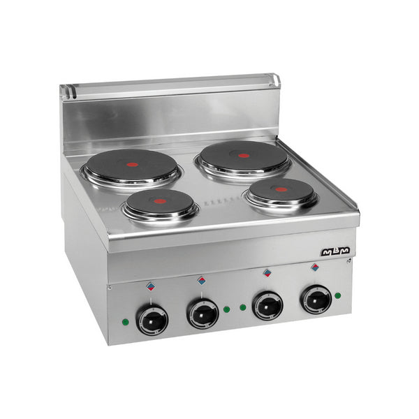 4 plaques électrique rondes à poser - 600x600x270mm - 8