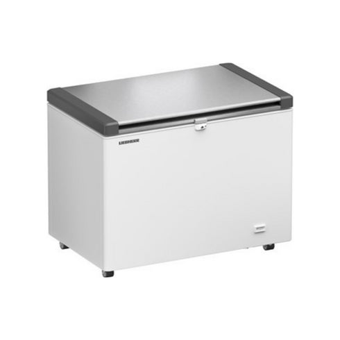 Congélateur coffre en époxy blanc + couvercle inox - 266 litres