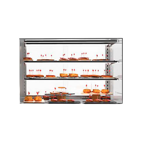 Vitrine neutre à poser 3 niveaux - 1000