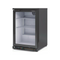 Arrière bar noir 1 porte vitrée battante +2/+8°C - 620x520x850mm