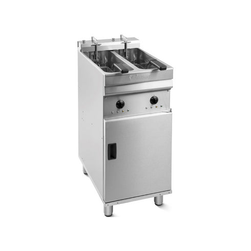 Friteuse électrique sur meuble 2 x 8 litres - 400x600x850mm - 22 kW Triphasé 400V