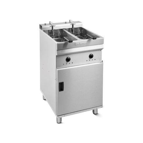 Friteuse électrique sur meuble 2 x 10 litres - 500x600x850mm - 22 kW Triphasé 400V