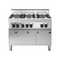 Fourneau 6 feux vifs sur four à gaz 1100x650x850mm 30