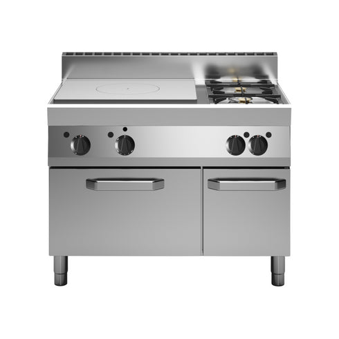 Plaque coup-de-feu + 2 feux vifs sur four à gaz 1100x650x850mm 21