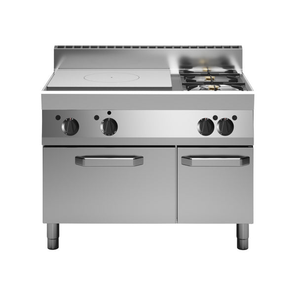 Plaque coup-de-feu + 2 feux vifs sur four à gaz 1100x650x850mm 21