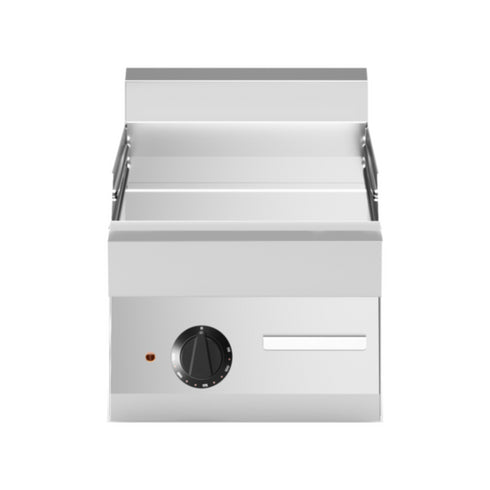 Plancha plaques à snacker lisse chromée électrique à poser 400x650x300mm 4