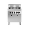 Fourneau 4 feux vifs sur four électrique à convection 700x650x850mm 14