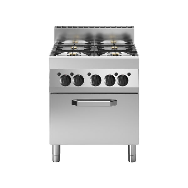 Fourneau 4 feux vifs sur four à gaz 700x650x850mm 22