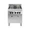 Fourneau 4 feux vifs sur four à gaz 700x650x850mm 22