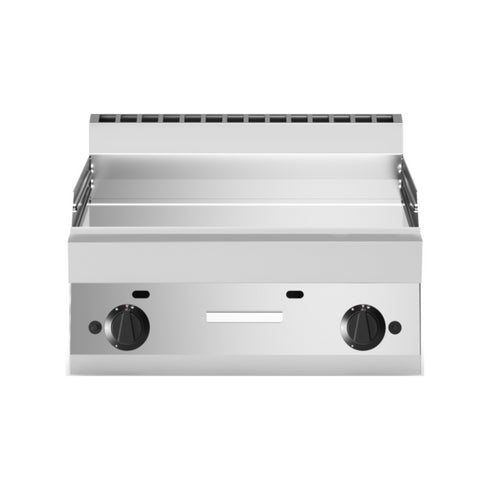 Plancha plaques à snacker lisse chromée à gaz à poser 700x650x300mm 11