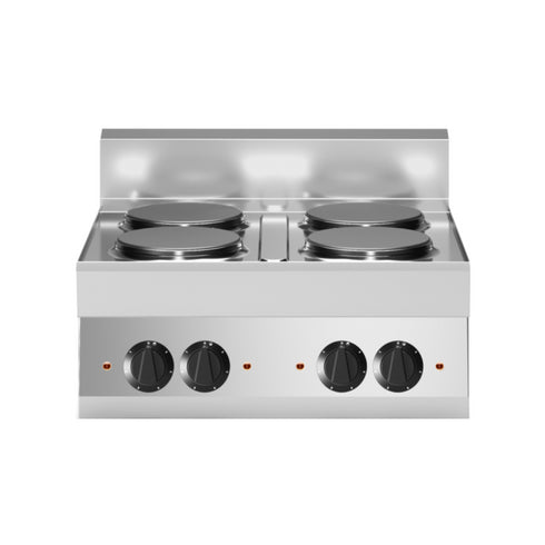 Cuisinière électrique 4 feux vifs à poser 700x650x300mm 10