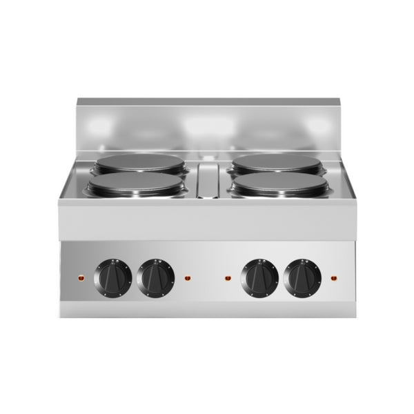 Cuisinière électrique 4 feux vifs à poser 700x650x300mm 10