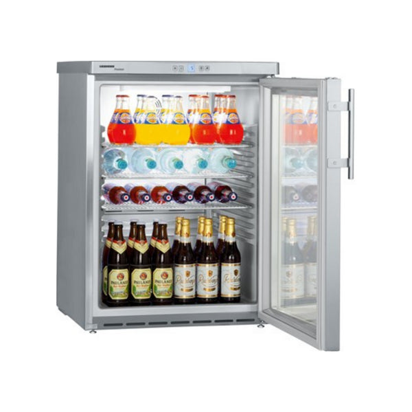 Armoire réfrigérée positive PREMIUM ventilée en inox 1 porte vitrée - 148 litres