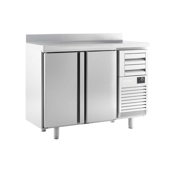 Arrière bar réfrigérée positive -2/+8°C 2 portes 1468x600x1050mm