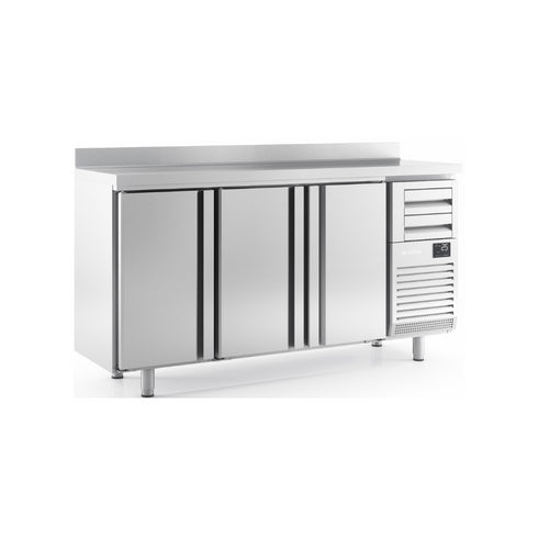 Arrière bar réfrigérée positive -2/+8°C 3 portes 1960x600x1050mm