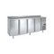 Arrière bar en inox 4 portes pleines battantes +2/+8°C gamme TOP - 2545x600x850mm