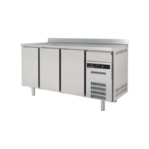 Arrière bar en inox 3 portes pleines battantes +2/+8°C gamme Classic - 2020x600x850mm