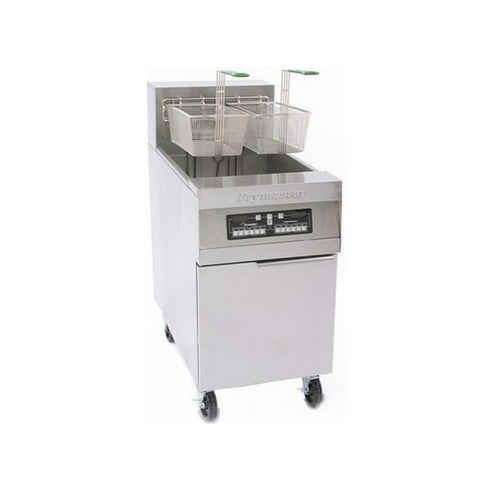 Friteuse électrique haut rendement 1 cuve de 40 litres avec relevage automatique des paniers avec computer - 70 Kg/h - 21 kW