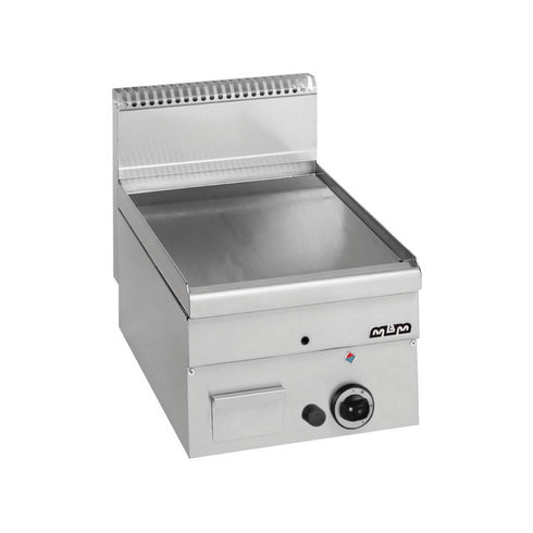 Plancha lisse chromée à gaz à poser - 400x600x270mm - 5