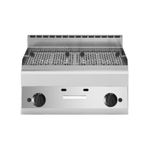 Grill en pierre de lave en fonte à poser (2 zones)