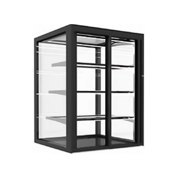 Vitrine de présentation neutre 4 niveaux à poser - 1000