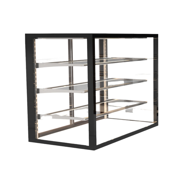 Vitrine de présentation neutre 4 niveaux à poser - 1000