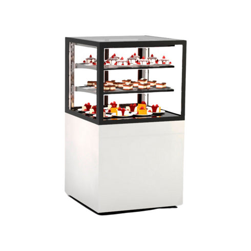 Vitrine de présentation réfrigérée libre service 3 niveaux - 600x600x1100mm