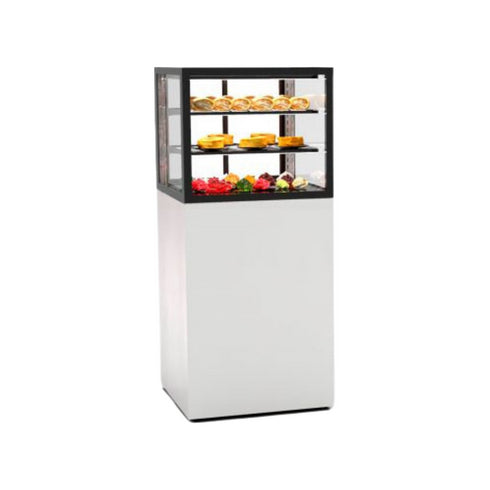 Vitrine de présentation neutre 3 niveaux - 600x600x1400mm