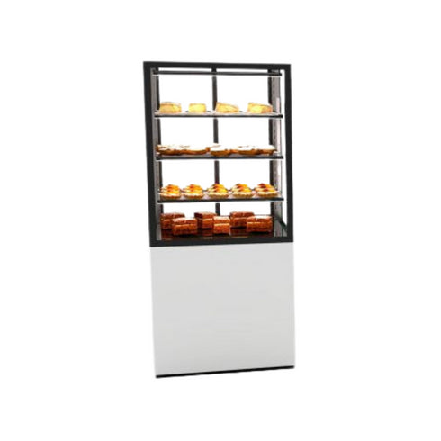 Vitrine de présentation neutre libre service 4 niveaux - 600