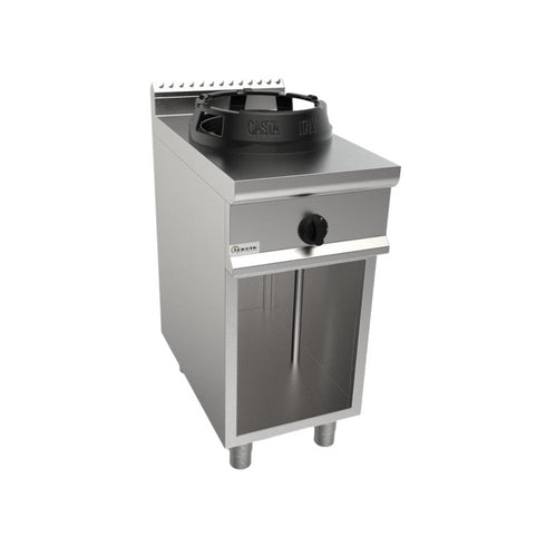 Cuisinière wok à gaz sur meuble ouvert 400x700x850mm 14kW
